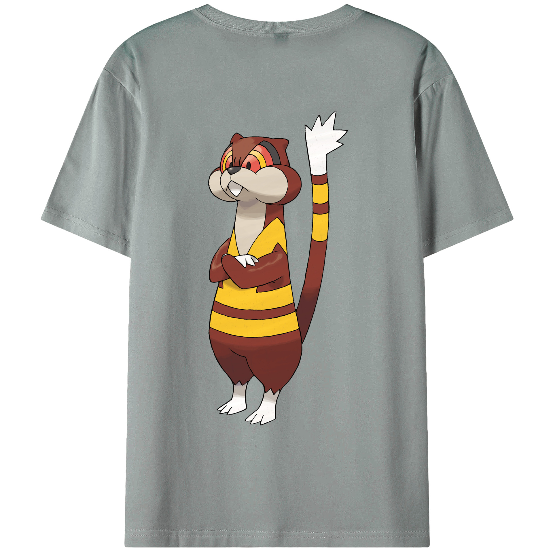 （画像用） ポケットモンスター Pokémon 綿100％ メンズ半袖Tシャツ（バックプリント） 通気性